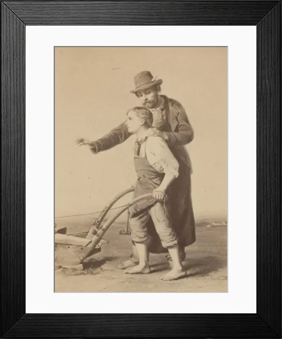 Framed Print : Edward Everett Hale and Son, ca. 1865. Creator: Unknown Framed Print : Edward Everett Hale and Son, ca. 1865. Creator: Unknown