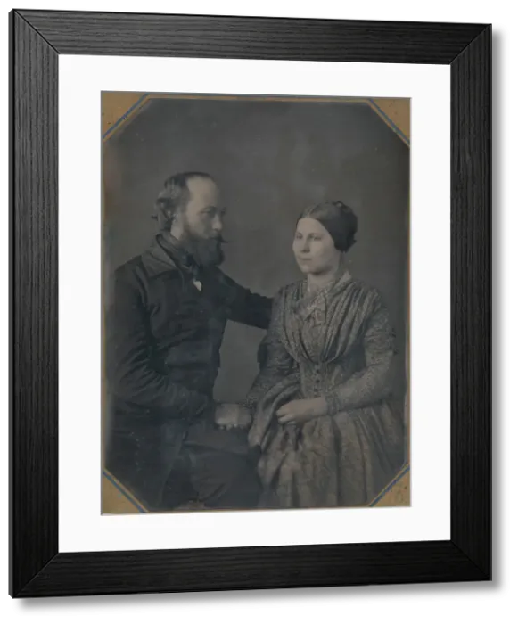 Framed Print : William and Sophia Palmer Langenheim, ca. 1846-47. Creators: W. & F Framed Print : William and Sophia Palmer Langenheim, ca. 1846-47. Creators: W. & F