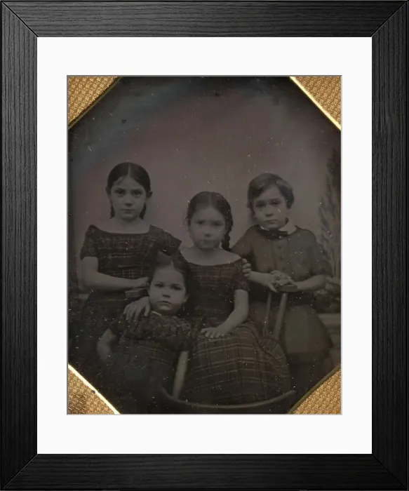 Framed Print : Professor Schneiders Children, ca. 1842. Creators: W. & F Framed Print : Professor Schneiders Children, ca. 1842. Creators: W. & F