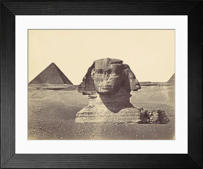 Framed Print : Tete du Sphynx, ca. 1860. Creator: Wilhelm Hammerschmidt Framed Print : Tete du Sphynx, ca. 1860. Creator: Wilhelm Hammerschmidt