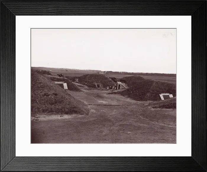 Framed Print : Fort Darling, James River, 1865 (?). Creator: Attributed to William Frank Browne Framed Print : Fort Darling, James River, 1865 (?). Creator: Attributed to William Frank Browne