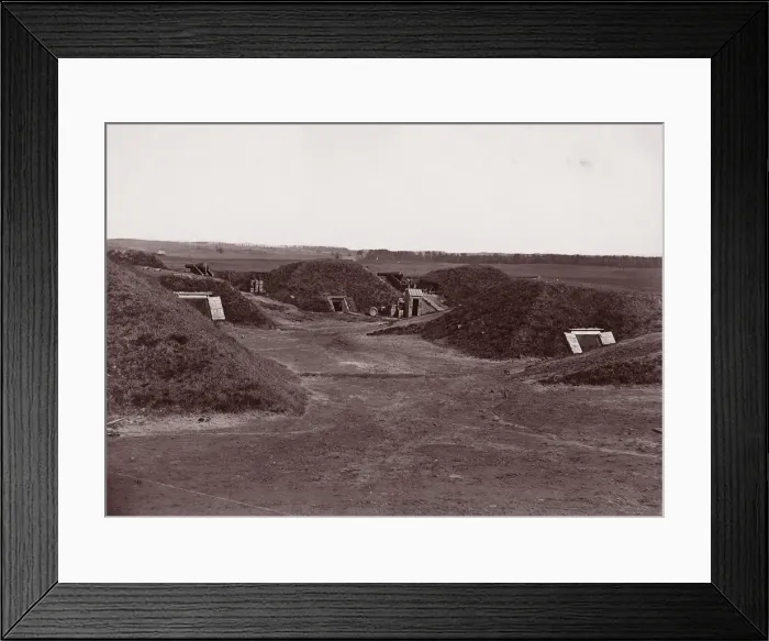 Framed Print : Fort Darling, James River, ca. 1865. Creator: William Frank Browne Framed Print : Fort Darling, James River, ca. 1865. Creator: William Frank Browne