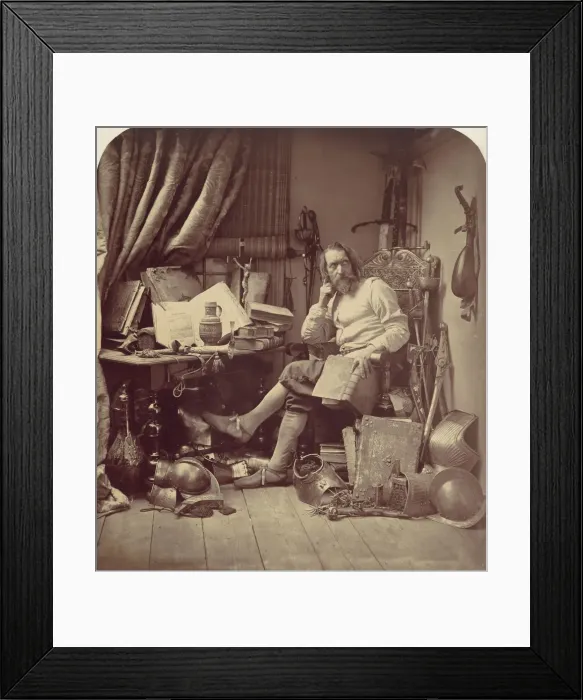 Framed Print : Don Quixote in His Study, 1857. Creator: William Henry Lake Price Framed Print : Don Quixote in His Study, 1857. Creator: William Henry Lake Price