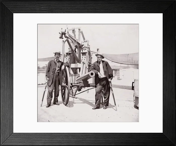 Framed Print : Officers of U. S. S. Hunchback, 1861-65. Creator: Unknown Framed Print : Officers of U. S. S. Hunchback, 1861-65. Creator: Unknown