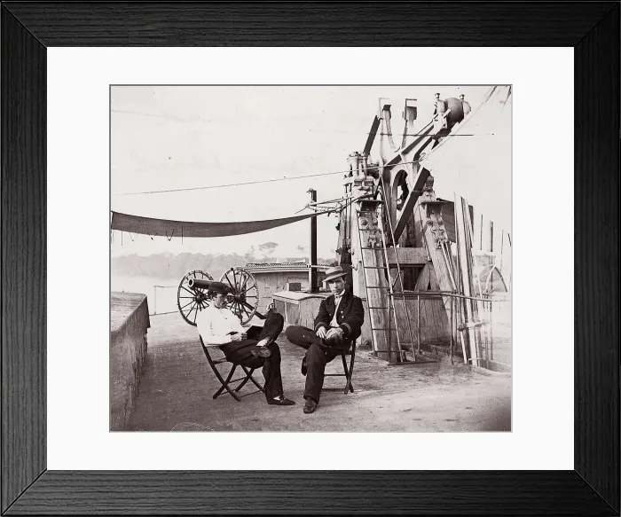 Framed Print : Officers of U. S. S. Hunchback, 1861-65. Creator: Unknown Framed Print : Officers of U. S. S. Hunchback, 1861-65. Creator: Unknown