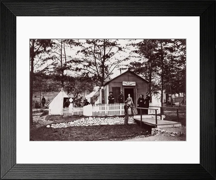 Framed Print : Sanitary Commission Office. Convalescent Camp, Alexandria, Virginia, 1861-65 Framed Print : Sanitary Commission Office. Convalescent Camp, Alexandria, Virginia, 1861-65