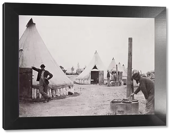 Camp of 153rd New York Infantry, ca. 1861. Creator: Unknown