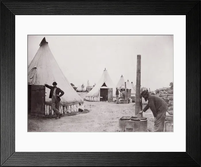 Framed Print : Camp of 153rd New York Infantry, ca. 1861. Creator: Unknown Framed Print : Camp of 153rd New York Infantry, ca. 1861. Creator: Unknown