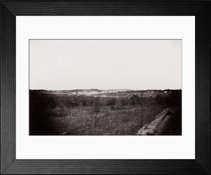 Framed Print : [Landscape with army encampment in the distance]. Brady album, p. 125, 1861-65