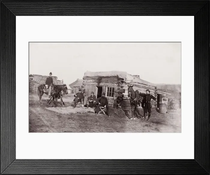 Framed Print : Headquarters, Co. F, 11th Rhode Island Infantry, Miners Hill, Virginia, 1862 Framed Print : Headquarters, Co. F, 11th Rhode Island Infantry, Miners Hill, Virginia, 1862