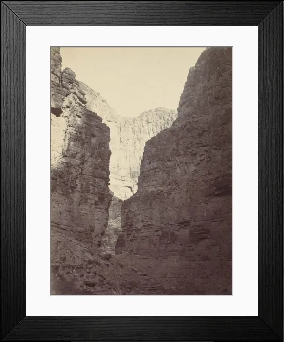 Framed Print : Limestone Walls, Kanab Wash, Colorado River, 1872. Creator: William H. Bell Framed Print : Limestone Walls, Kanab Wash, Colorado River, 1872. Creator: William H. Bell