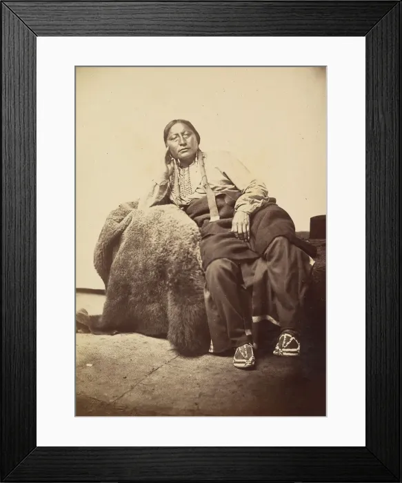 Framed Print : Ma-ni-mic, Cheyenne Chief, 1869-74. Creator: William Stinson Soule Framed Print : Ma-ni-mic, Cheyenne Chief, 1869-74. Creator: William Stinson Soule