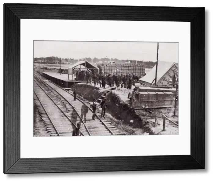 Framed Print : Stonemans Station, Virginia. Commissary Dept. 1861-65. Creator: Unknown Framed Print : Stonemans Station, Virginia. Commissary Dept. 1861-65. Creator: Unknown
