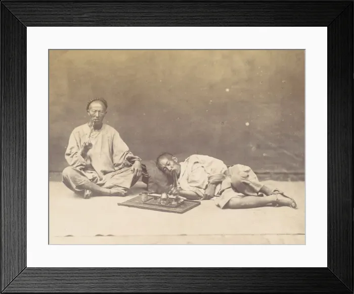 Framed Print : Opium smoker, 1867. Creator: William Thomas Saunders Framed Print : Opium smoker, 1867. Creator: William Thomas Saunders
