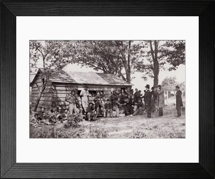 Framed Print : At the Sutlers Store, 1861-65. Creator: Unknown Framed Print : At the Sutlers Store, 1861-65. Creator: Unknown