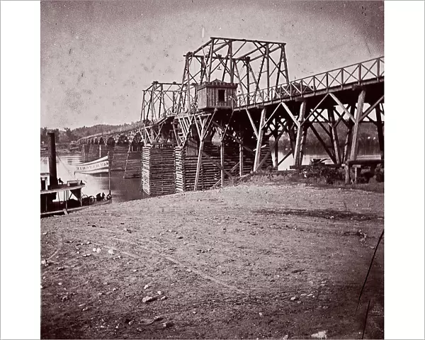 Bridge Across Tennessee River at Chattanooga, ca. 1864. Creator: George N. Barnard