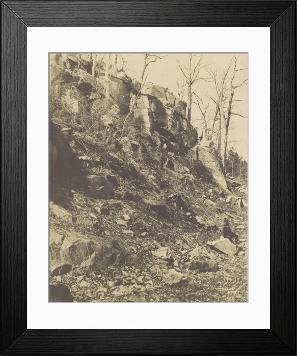 Framed Print : [Rocky Hillside], 1850s. Creator: Victor Prevost