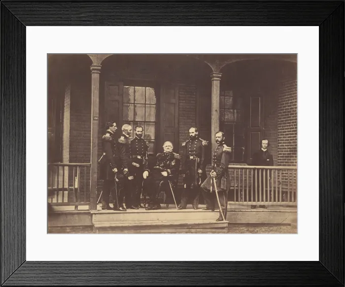 Framed Print : Lieutenent General Scott, General-in-Chief U. S. Army, & Staff, September 6, 1861 Framed Print : Lieutenent General Scott, General-in-Chief U. S. Army, & Staff, September 6, 1861