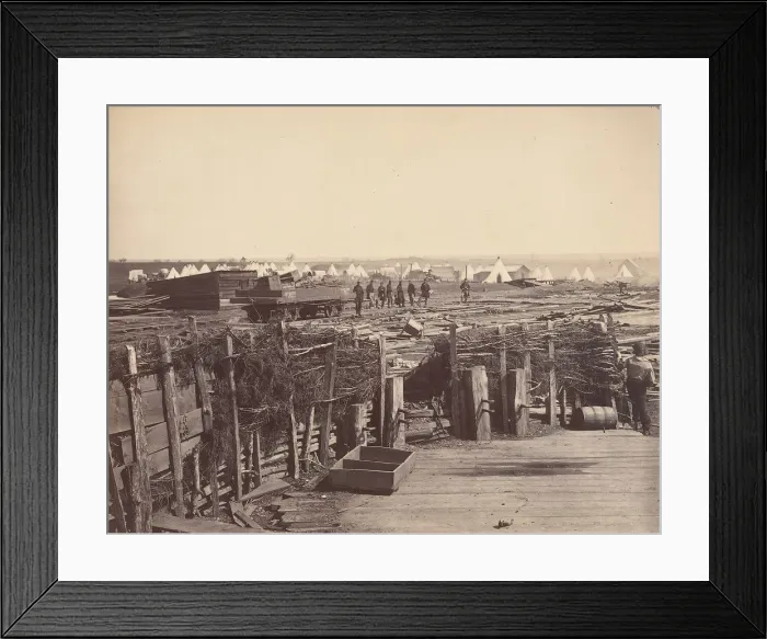 Framed Print : Fortifications, Manassas, Occupied by 13th Mass. 1862. Creator: Mathew Brady Framed Print : Fortifications, Manassas, Occupied by 13th Mass. 1862. Creator: Mathew Brady