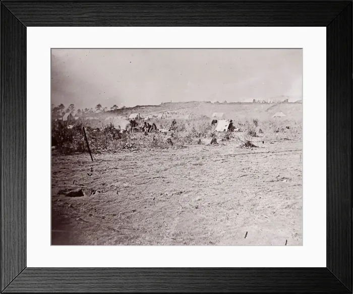 Framed Print : Distant View of Fort Brady, ca. 1865. Creator: William Frank Browne Framed Print : Distant View of Fort Brady, ca. 1865. Creator: William Frank Browne