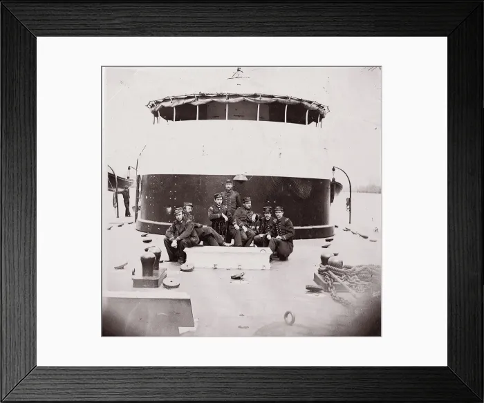 Framed Print : [Crew of U. S. Monitor Saugus ]. Brady album, p. 172, 1861-65. Creator: Unknown