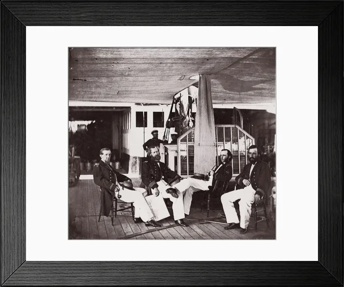 Framed Print : Officers of U. S. S. Hunchback, 1861-65. Creator: Unknown