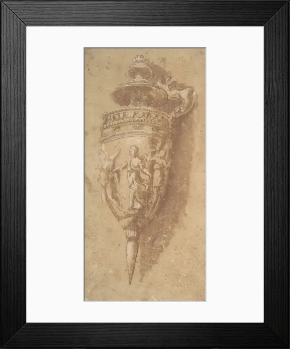 Framed Print : Design for a Decorative Vessel, 16th century. Creator: Anon Framed Print : Design for a Decorative Vessel, 16th century. Creator: Anon