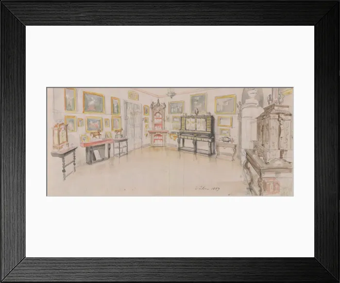 Framed Print : Design for a domestic interior, 1857. Creator: Anon Framed Print : Design for a domestic interior, 1857. Creator: Anon