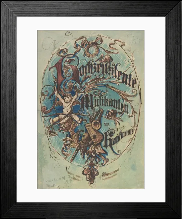 Framed Print : Design for a Title Page Sheet Music, 19th century. Creator: Anon Framed Print : Design for a Title Page Sheet Music, 19th century. Creator: Anon