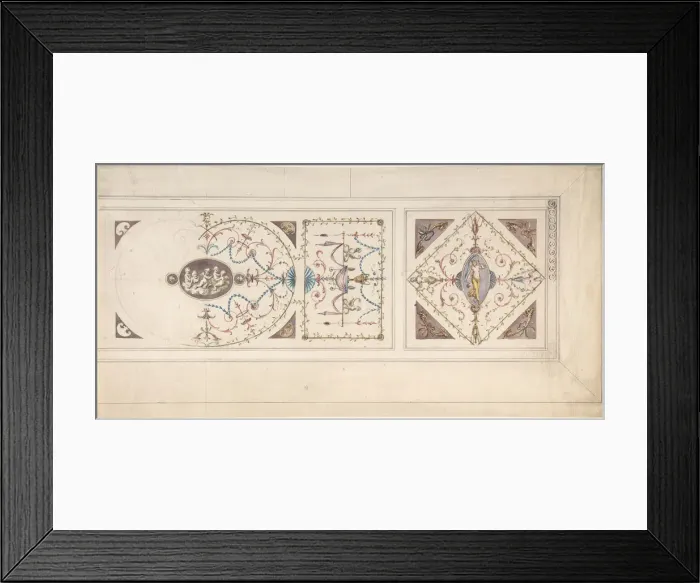 Framed Print : Design for a Ceiling in the Manner of Pergolesi, late 18th century. Creator: Anon Framed Print : Design for a Ceiling in the Manner of Pergolesi, late 18th century. Creator: Anon
