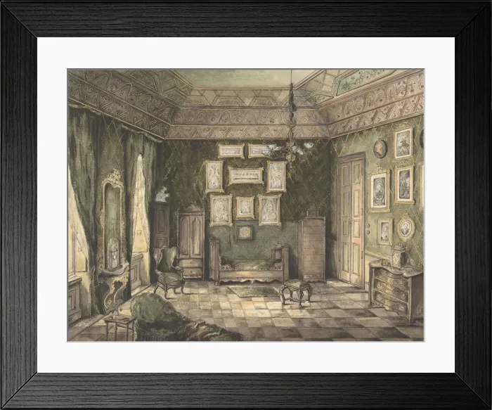 Framed Print : Design for Interior, 19th century. Creator: Anon Framed Print : Design for Interior, 19th century. Creator: Anon