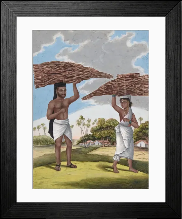 Framed Print : Woodmonger in Culla Caste, from Indian Trades and Castes, ca. 1840. Creator: Anon Framed Print : Woodmonger in Culla Caste, from Indian Trades and Castes, ca. 1840. Creator: Anon