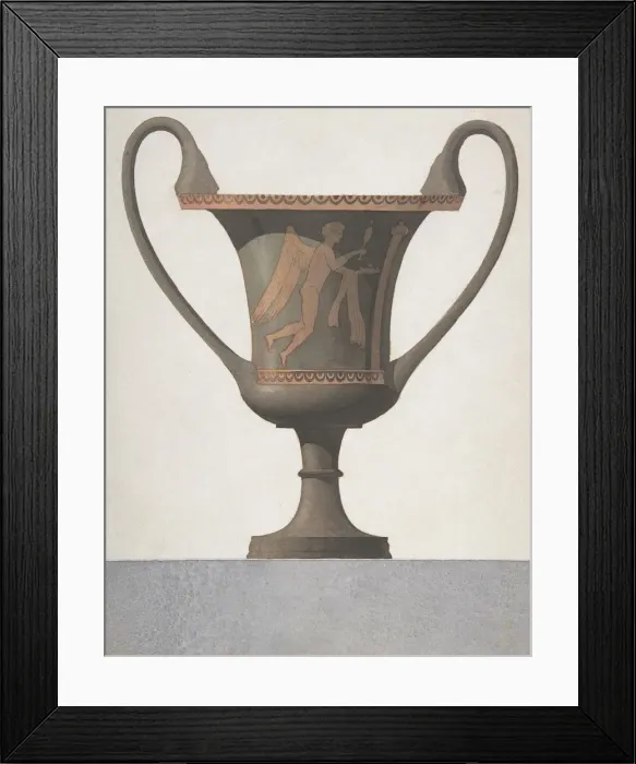 Framed Print : Greek Vase featuring Eros, 18th century. Creator: Anon Framed Print : Greek Vase featuring Eros, 18th century. Creator: Anon