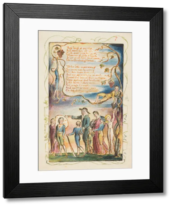 Framed Print : Songs of Innocence and of Experience: The Ecchoing Green (second plate), ca. 1825 Framed Print : Songs of Innocence and of Experience: The Ecchoing Green (second plate), ca. 1825
