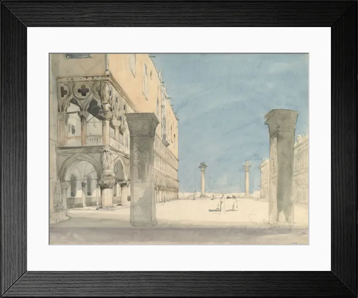 Framed Print : View of the Piazzetta di San Marco in Venice, 19th century. Creator: Wilhelm Gail Framed Print : View of the Piazzetta di San Marco in Venice, 19th century. Creator: Wilhelm Gail