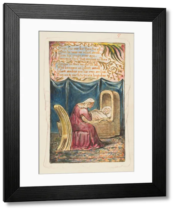 Framed Print : Songs of Innocence and of Experience: Cradle Song (second plate): Wept for me... ca Framed Print : Songs of Innocence and of Experience: Cradle Song (second plate): Wept for me... ca