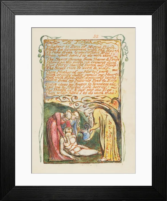 Framed Print : Songs of Innocence and of Experience: To Tirzah, ca. 1825. Creator: William Blake Framed Print : Songs of Innocence and of Experience: To Tirzah, ca. 1825. Creator: William Blake