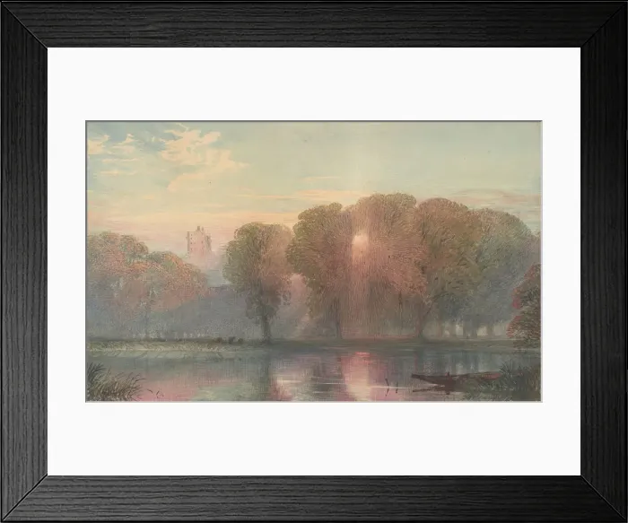 Framed Print : Windsor from Datchet, 1870-78. Creator: William Collingwood Smith Framed Print : Windsor from Datchet, 1870-78. Creator: William Collingwood Smith