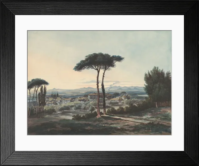 Framed Print : Frascati, Near Rome, 1819. Creator: William Cowen Framed Print : Frascati, Near Rome, 1819. Creator: William Cowen