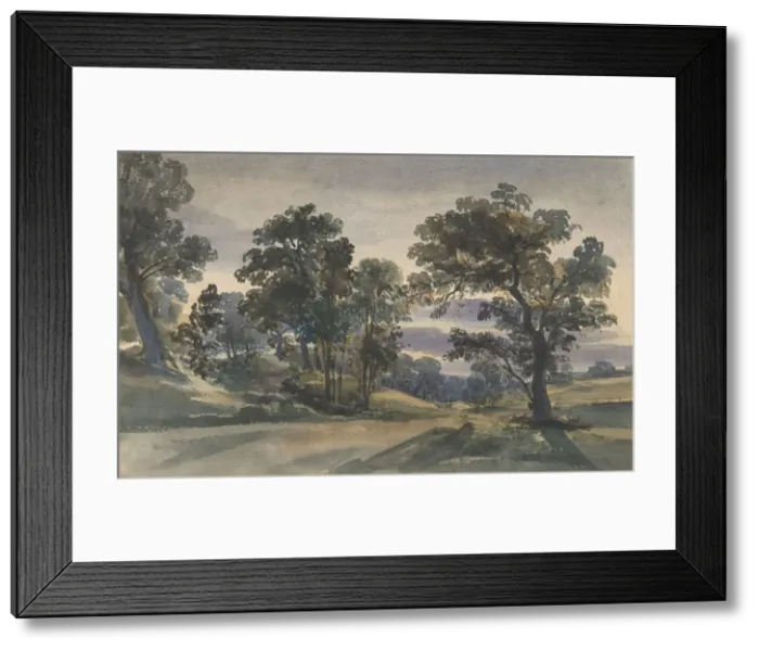 Framed Print : A Parkland View at Dusk, ca. 1879. Creator: William Leighton Leitch Framed Print : A Parkland View at Dusk, ca. 1879. Creator: William Leighton Leitch