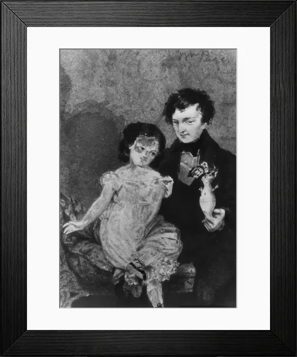 Framed Print : Man and Child (from McGuire Scrapbook). Creator: William Page Framed Print : Man and Child (from McGuire Scrapbook). Creator: William Page
