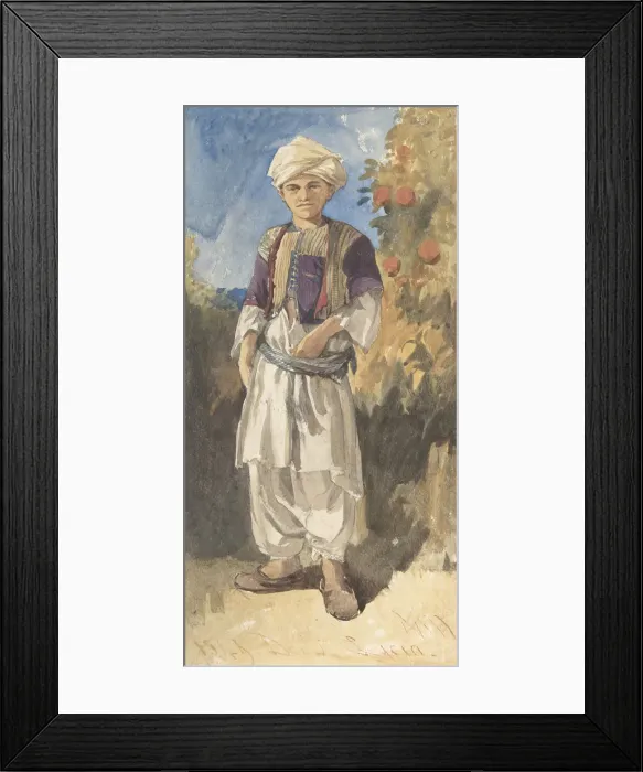 Framed Print : Standing Turkish Youth, 1844. Creator: William James Muller Framed Print : Standing Turkish Youth, 1844. Creator: William James Muller