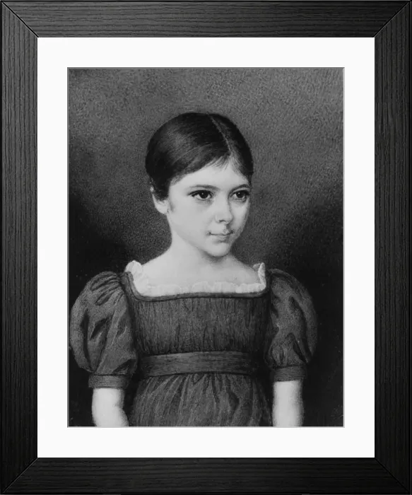 Framed Print : Portrait of a Girl, ca. 1830. Creator: Unknown Framed Print : Portrait of a Girl, ca. 1830. Creator: Unknown