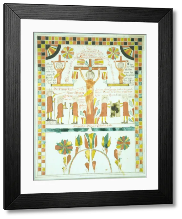 Framed Print : Drawing of the Crucifixion, 1800. Creator: Unknown Framed Print : Drawing of the Crucifixion, 1800. Creator: Unknown
