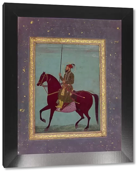 Equestrian Portrait of Aurangzeb, 17th century. Creator: Unknown
