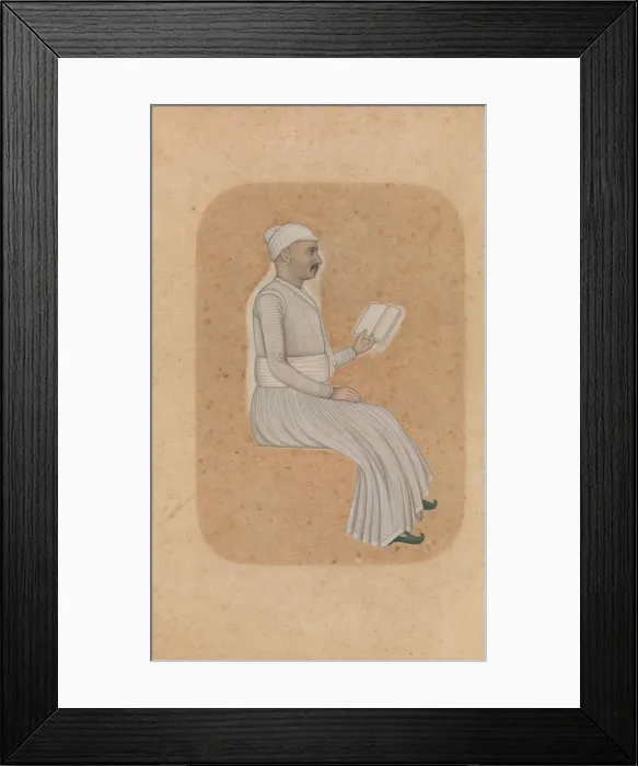 Framed Print : A Nobleman Reading, ca. 1750-75. Creator: Unknown Framed Print : A Nobleman Reading, ca. 1750-75. Creator: Unknown