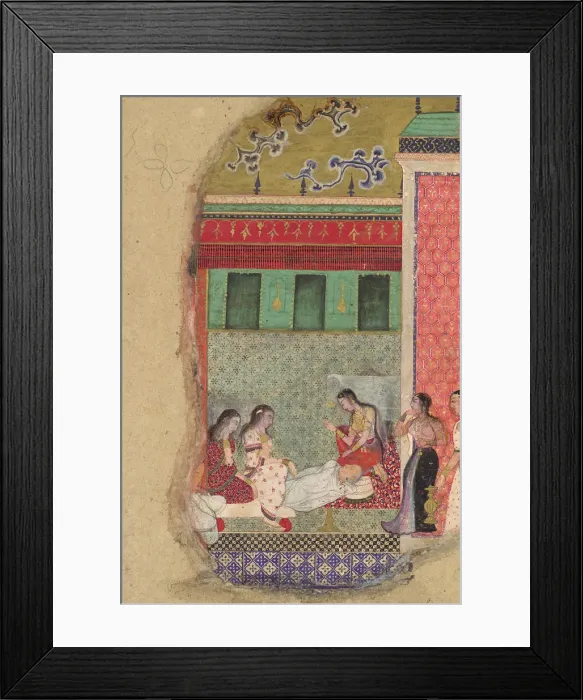 Framed Print : The Death of King Dasharatha, the Father of Rama, Folio from a Ramayana, ca. 1605 Framed Print : The Death of King Dasharatha, the Father of Rama, Folio from a Ramayana, ca. 1605