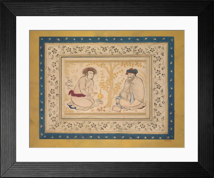 Framed Print : Youth and Dervish, second quarter 17th century. Creator: Unknown Framed Print : Youth and Dervish, second quarter 17th century. Creator: Unknown