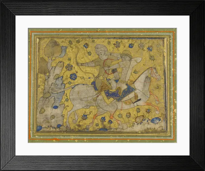 Framed Print : Two Mounted Warriors, mid-16th century. Creator: Unknown Framed Print : Two Mounted Warriors, mid-16th century. Creator: Unknown