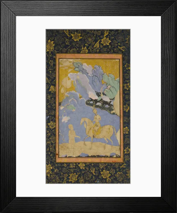 Framed Print : Meeting of a Prince and Poet, mid-16th century. Creator: Unknown Framed Print : Meeting of a Prince and Poet, mid-16th century. Creator: Unknown